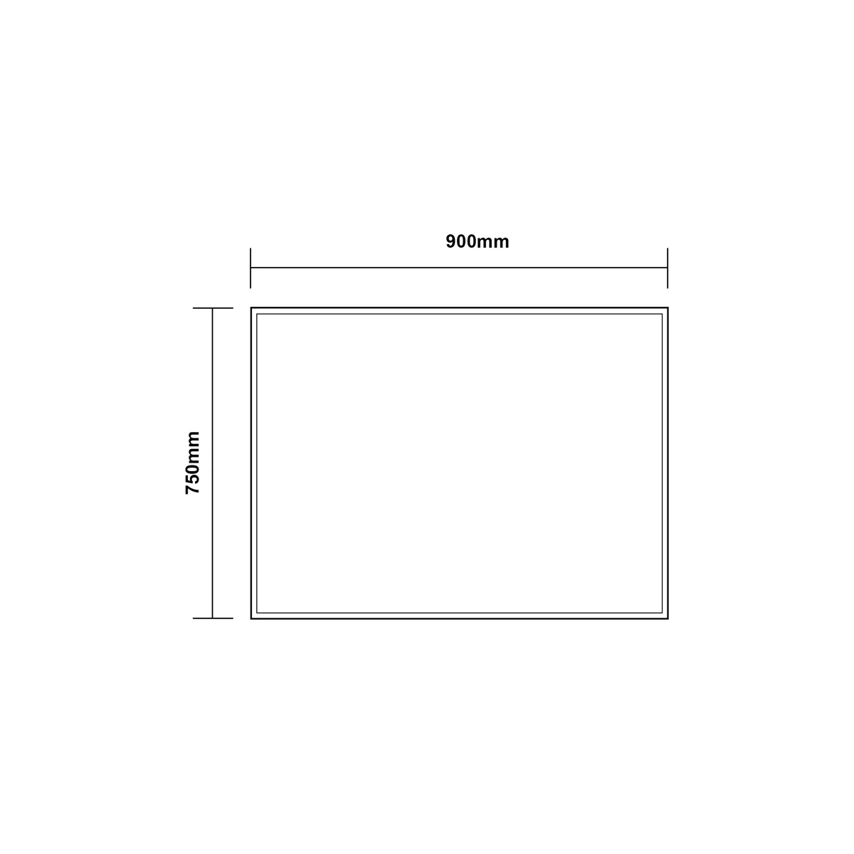 900*750mm Sharpe Edged 3 Color Lighting Backlit LED Mirror Touch Sensor Switch Defogger Pad Wall Mounted Vertical or Horizontal