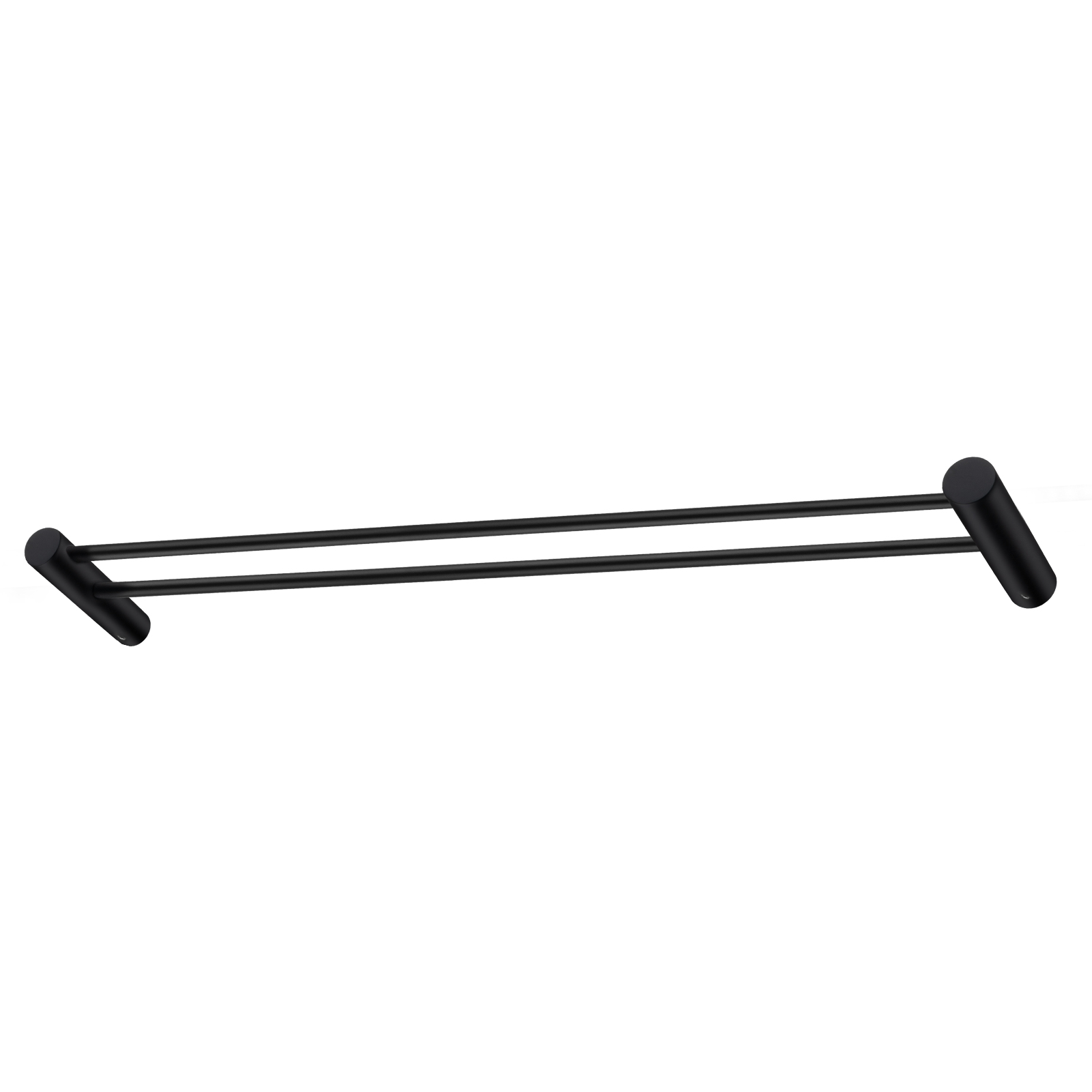 Aquaperla Black Double Towel Rail 600mm