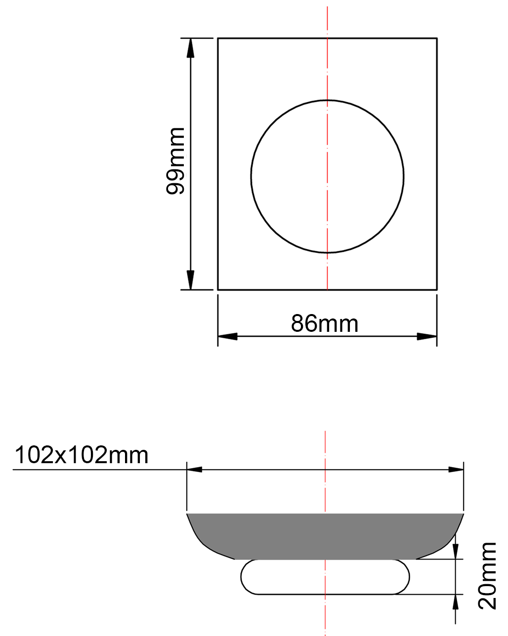 RUSHY Series Chrome Soap Dish Holder