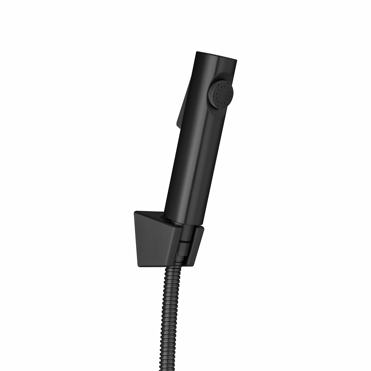 Round Black ABS Toilet Bidet Spray Kit with Stainless Steel Hose