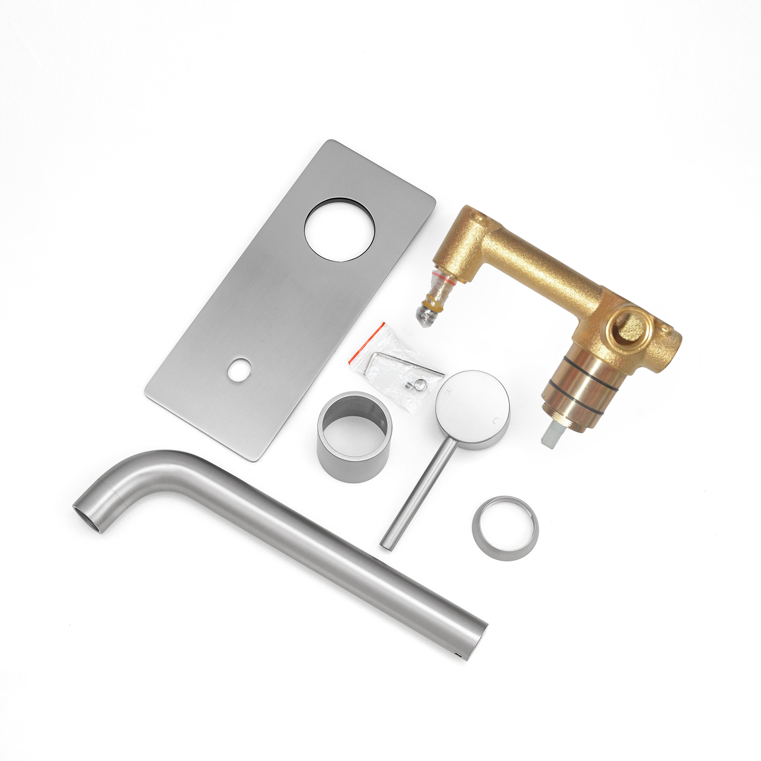 LUCID PIN - Brushed Nickel Spout Mixer