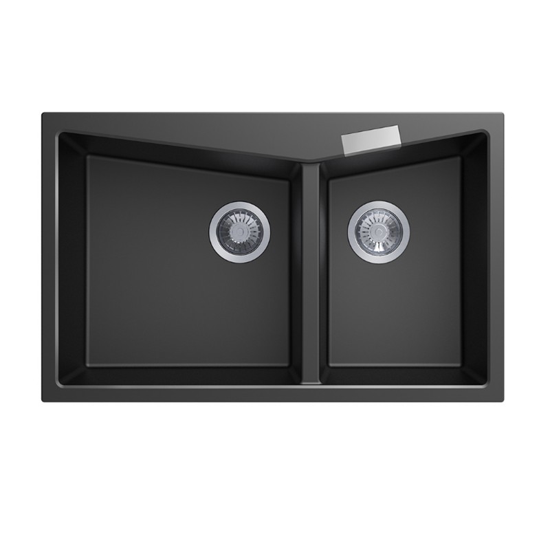 Black Carysil CGDB 3220 Double Bowl Stone Kitchen Sink 800*500mm