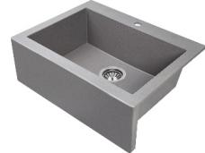 Laveo Komodo Grey Granite Single Bowl Stone Kitchen Sink 490*580*220mm(including Space Saving Siphon and Click-clack Plug)