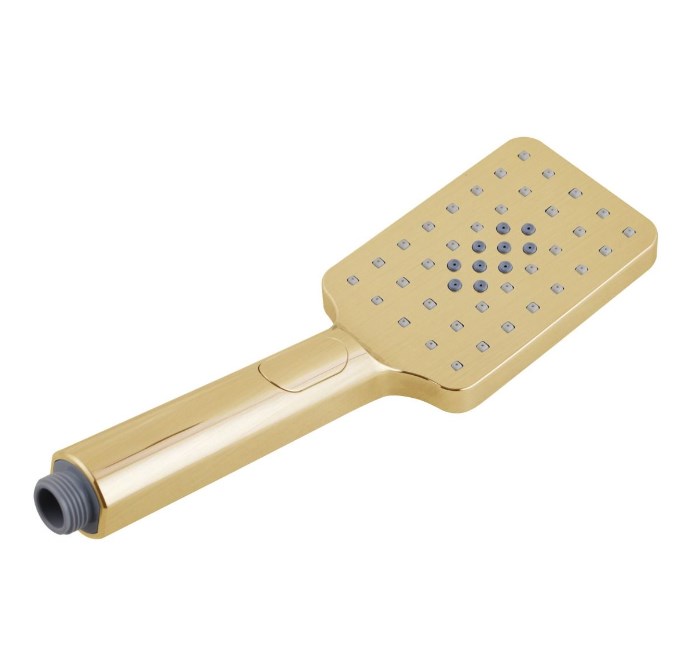 RUSHY Series Brushed Brass Hand Shower Head (8-Function Spray)