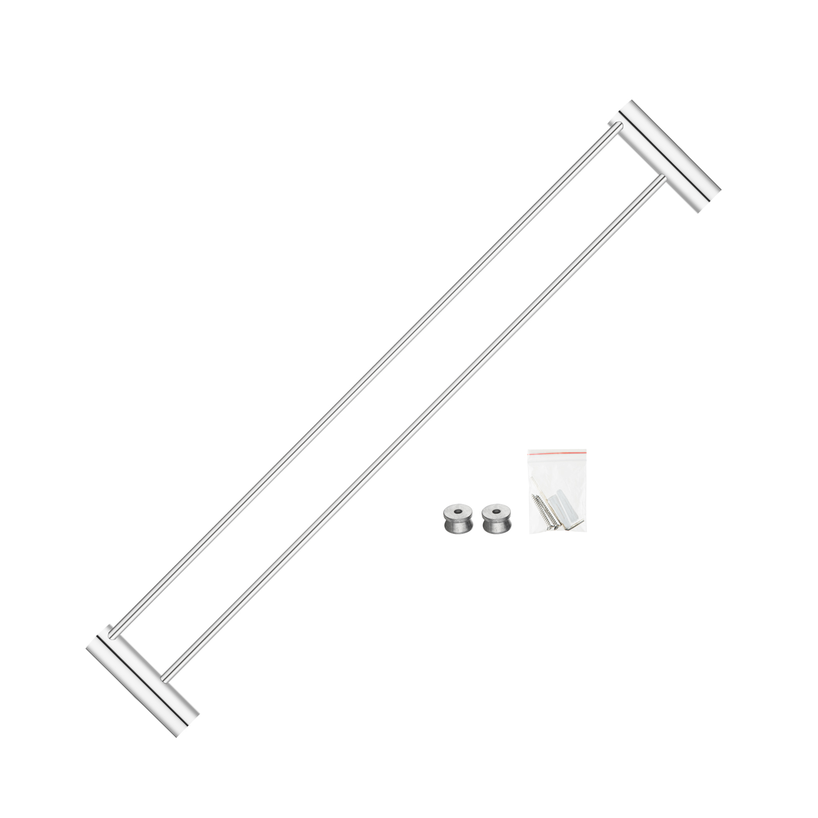 Aquaperla Chrome Double Towel Rail 600mm