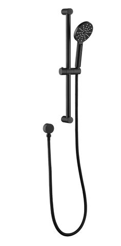 Pavia 200mm Matte Black Ceiling Shower Arm Round