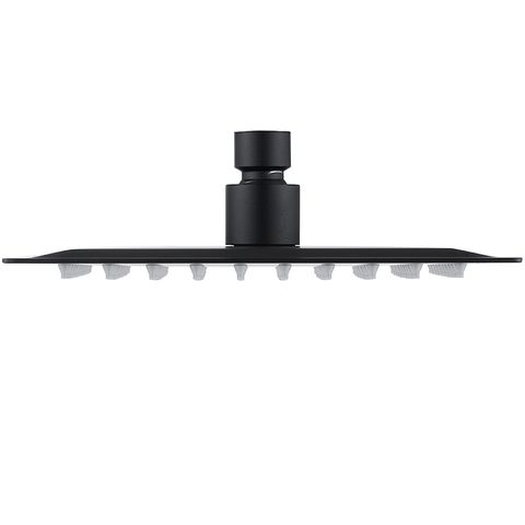 Pavia 200mm Matte Black Ceiling Shower Arm Round