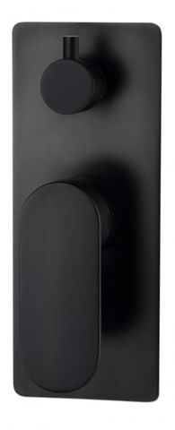 Pavia 200mm Matte Black Ceiling Shower Arm Round