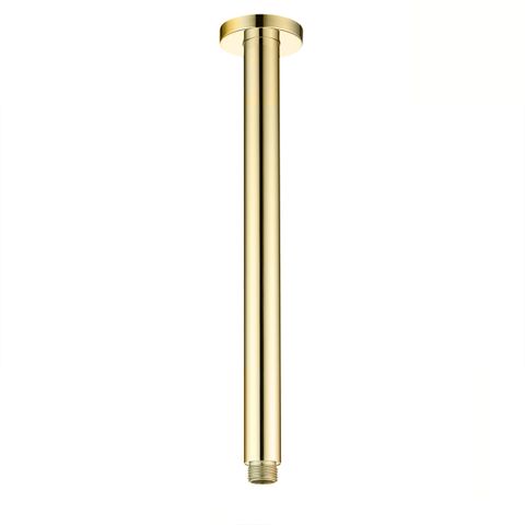 Vetto Ceiling Shower Arm Round 300mm Brushed Gold