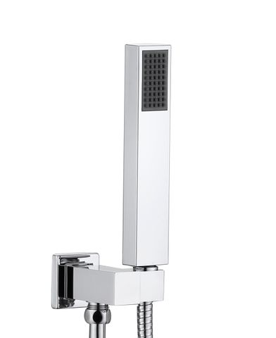 Taran 400mm Chrome Straight Wall Arm Square