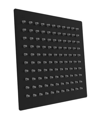 Taran 400mm Matte Black Straight Wall Arm Square