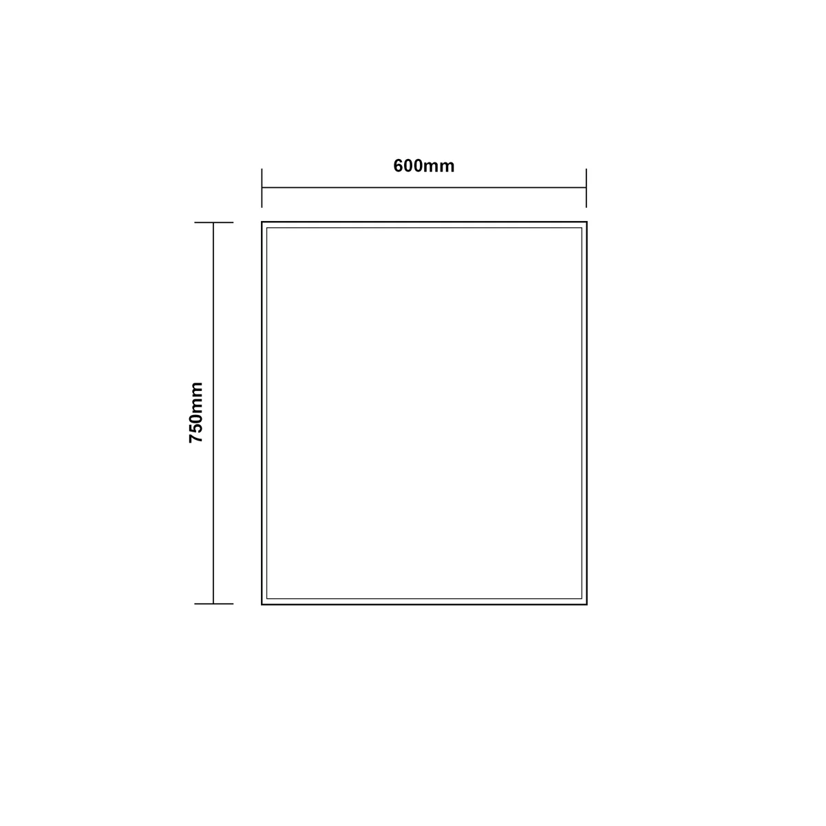 600*750mm Sharpe Edged 3 Color Lighting Backlit LED Mirror Touch Sensor Switch Defogger Pad Wall Mounted Vertical or Horizontal