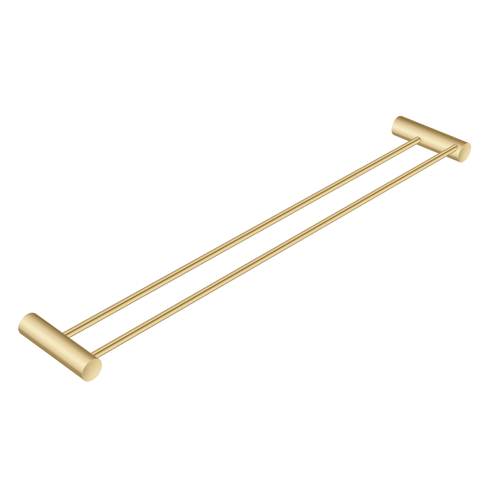 Aquperla Brushed Brass Double Towel Rail 600mm
