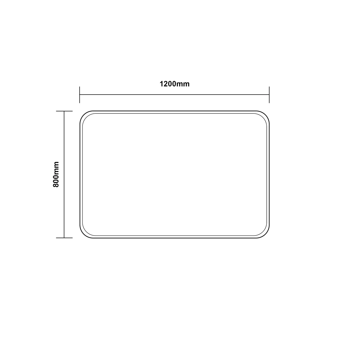 1200*800mm Frosted Glass Edge 3 Color Lighting Backlit LED Mirror Touch Sensor Switch Defogger Pad Wall Mounted Vertical or Horizontal