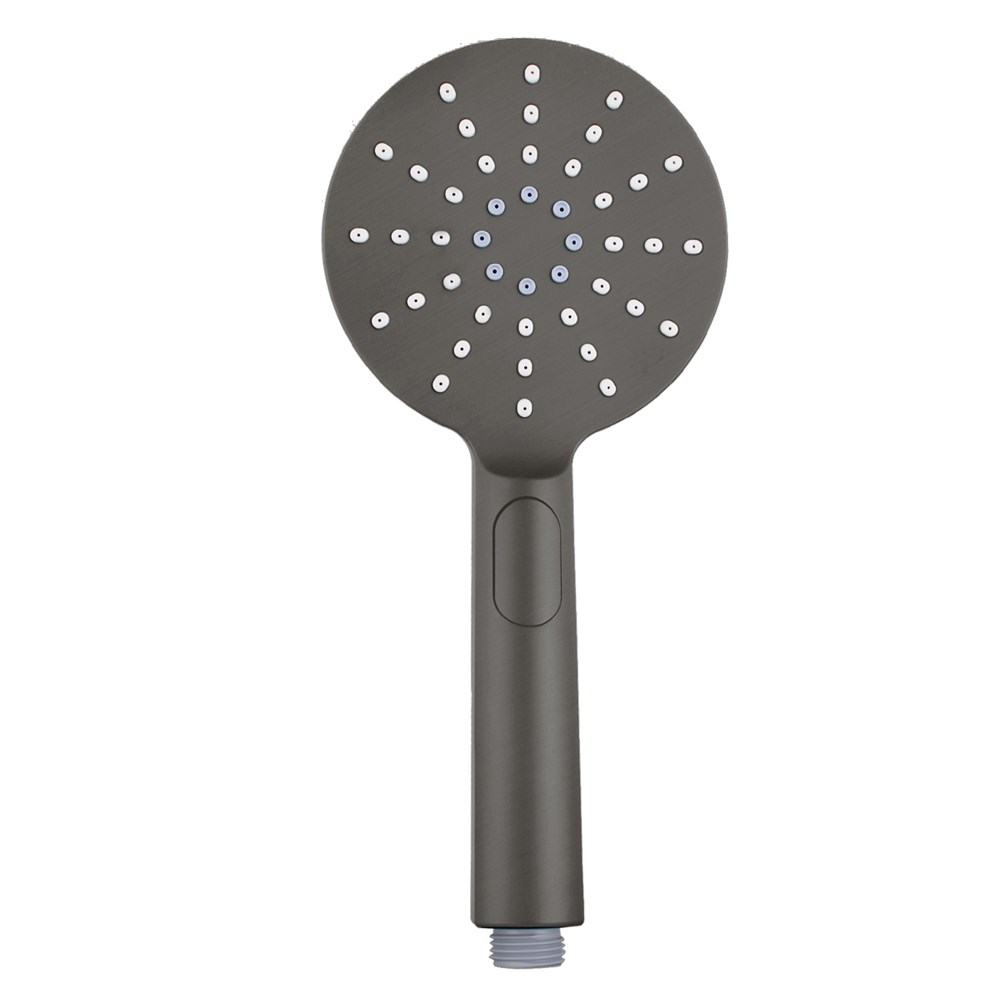 Round 3 Functions Gun Metal Grey ABS Handheld Shower