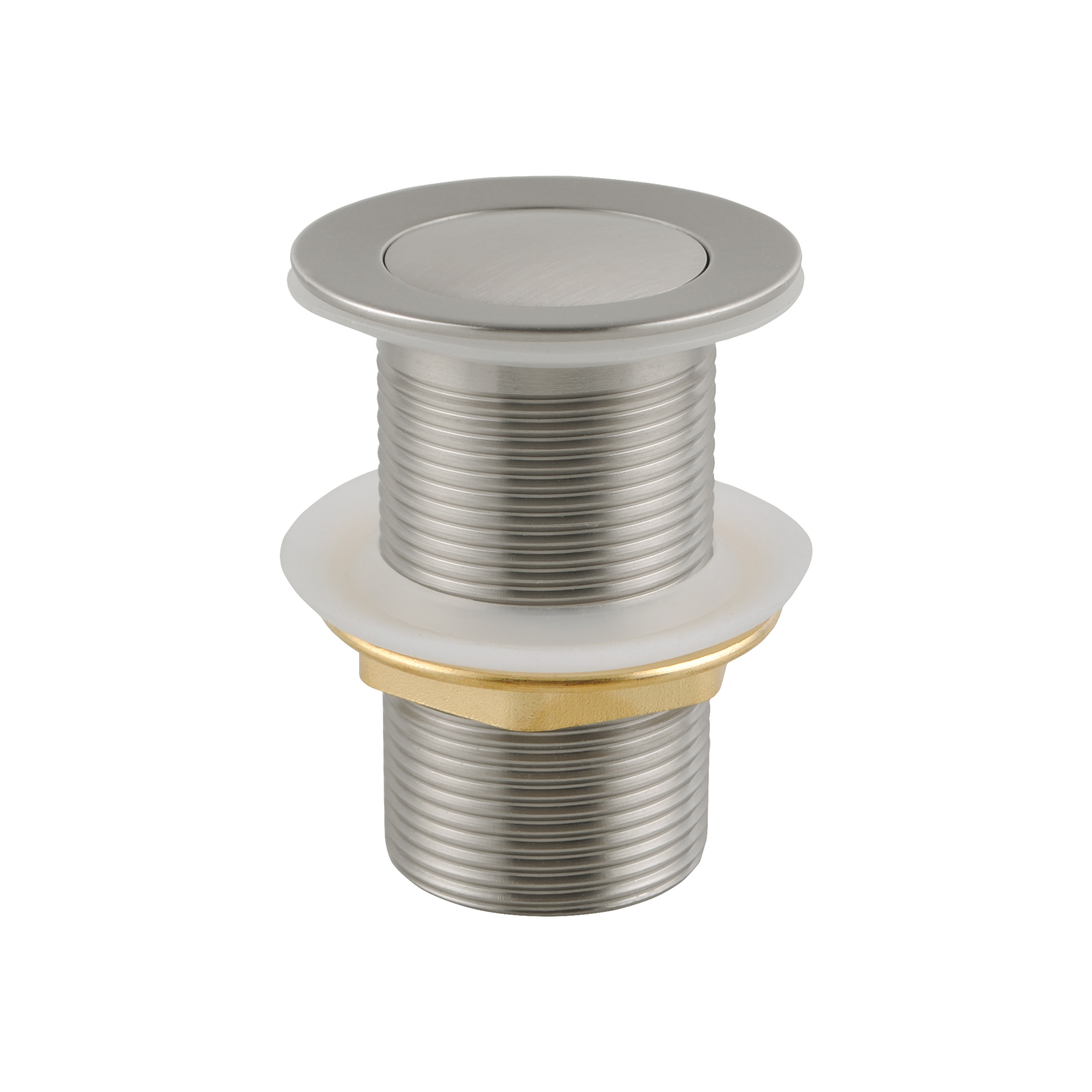 AQ 32/40mm Chrome Brushed Nickel Brass Basin Pop Up Waste without Overflow