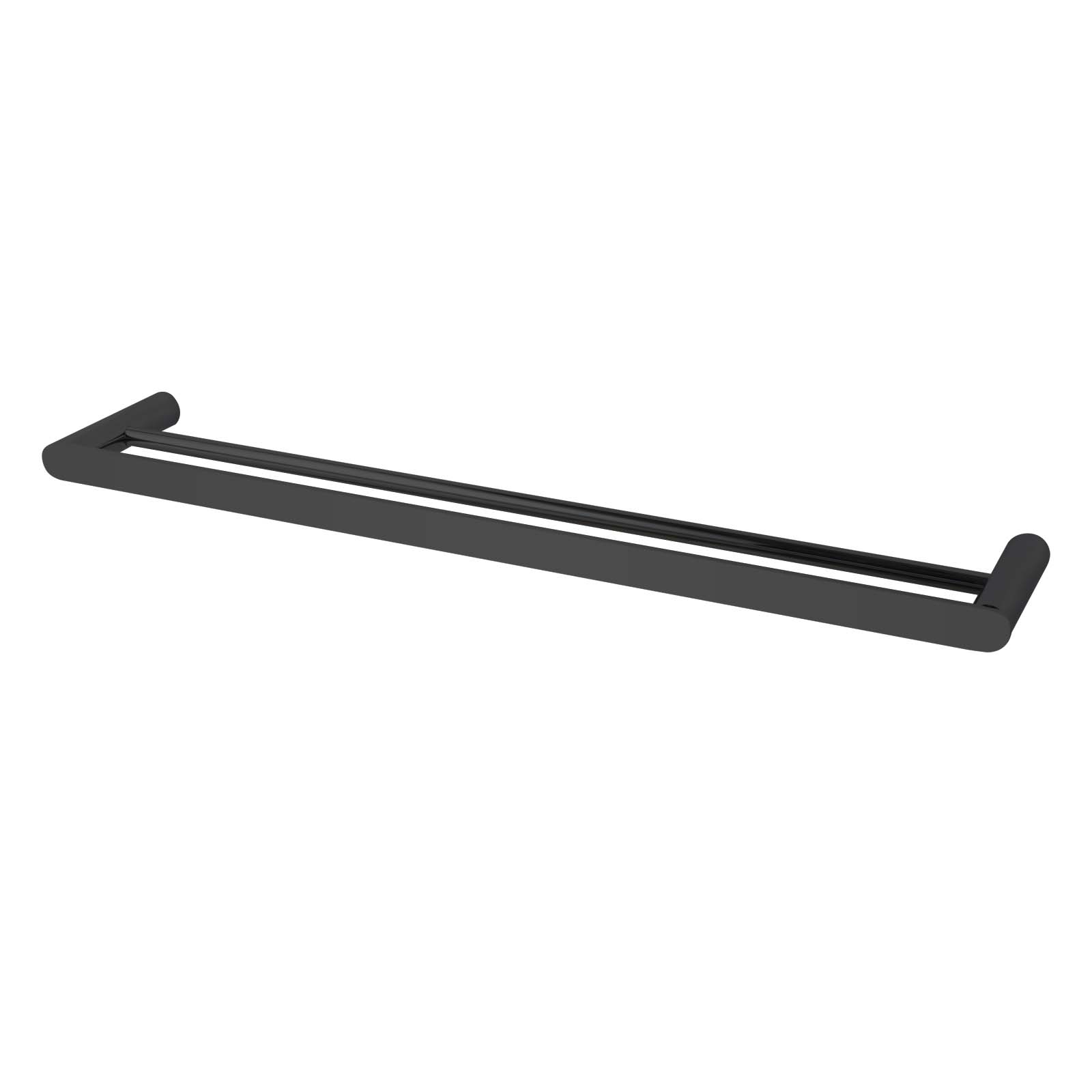 RUSHY Series Black Double Towel Rail 600mm