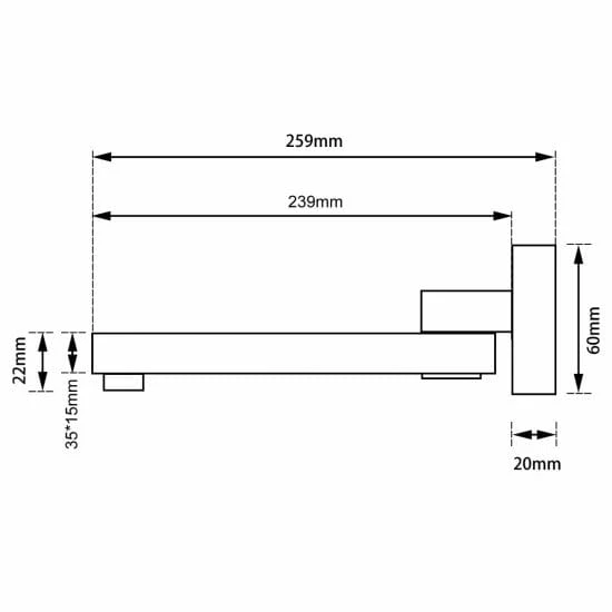 Chrome Bathtub/Basin Wall Swivel Spout