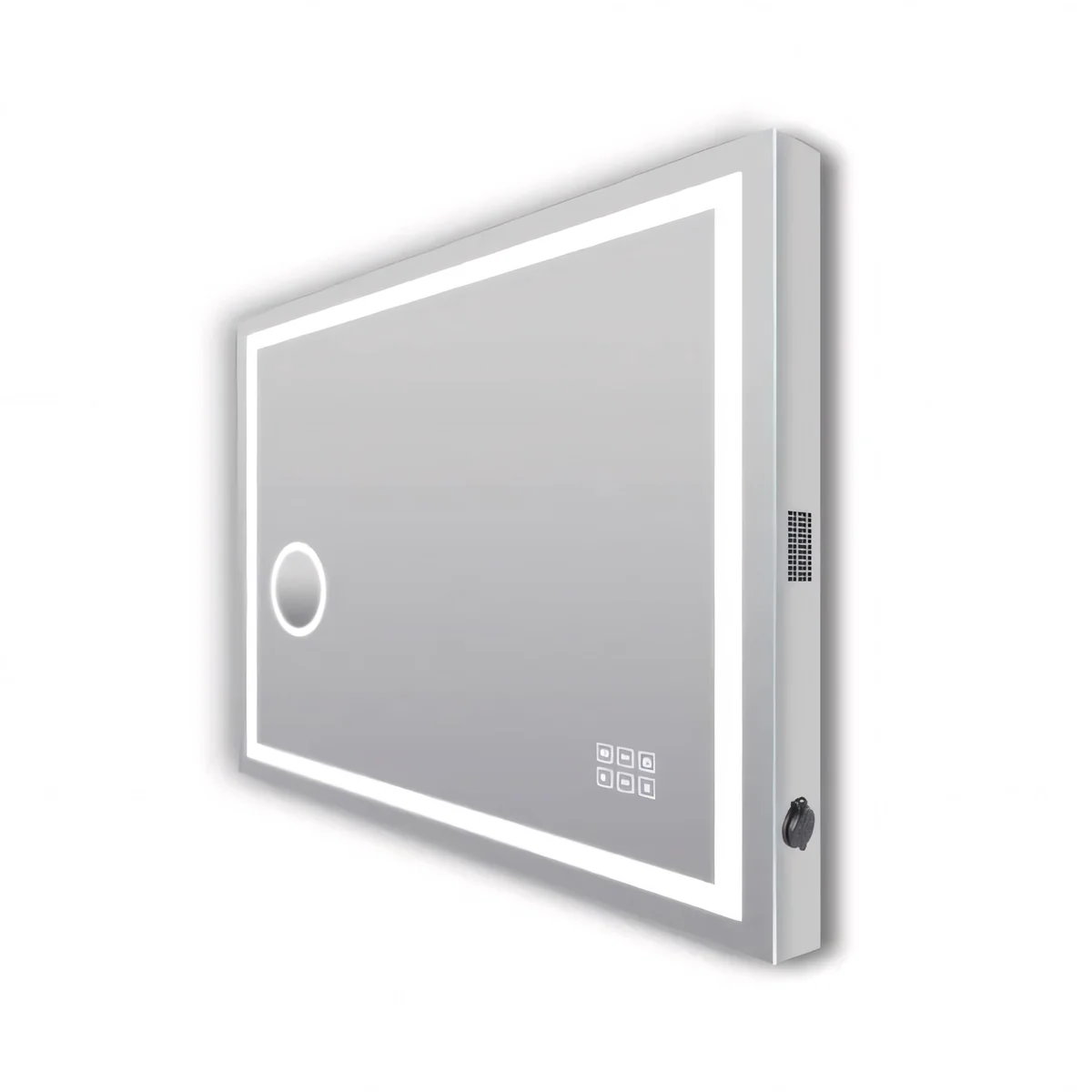 900*750mm Rectangle 3 Color Lighting Frontlit Bluetooth LED Mirror(USB 5V 2.1A Charging Port)Magnifying Touch Sensor Switch