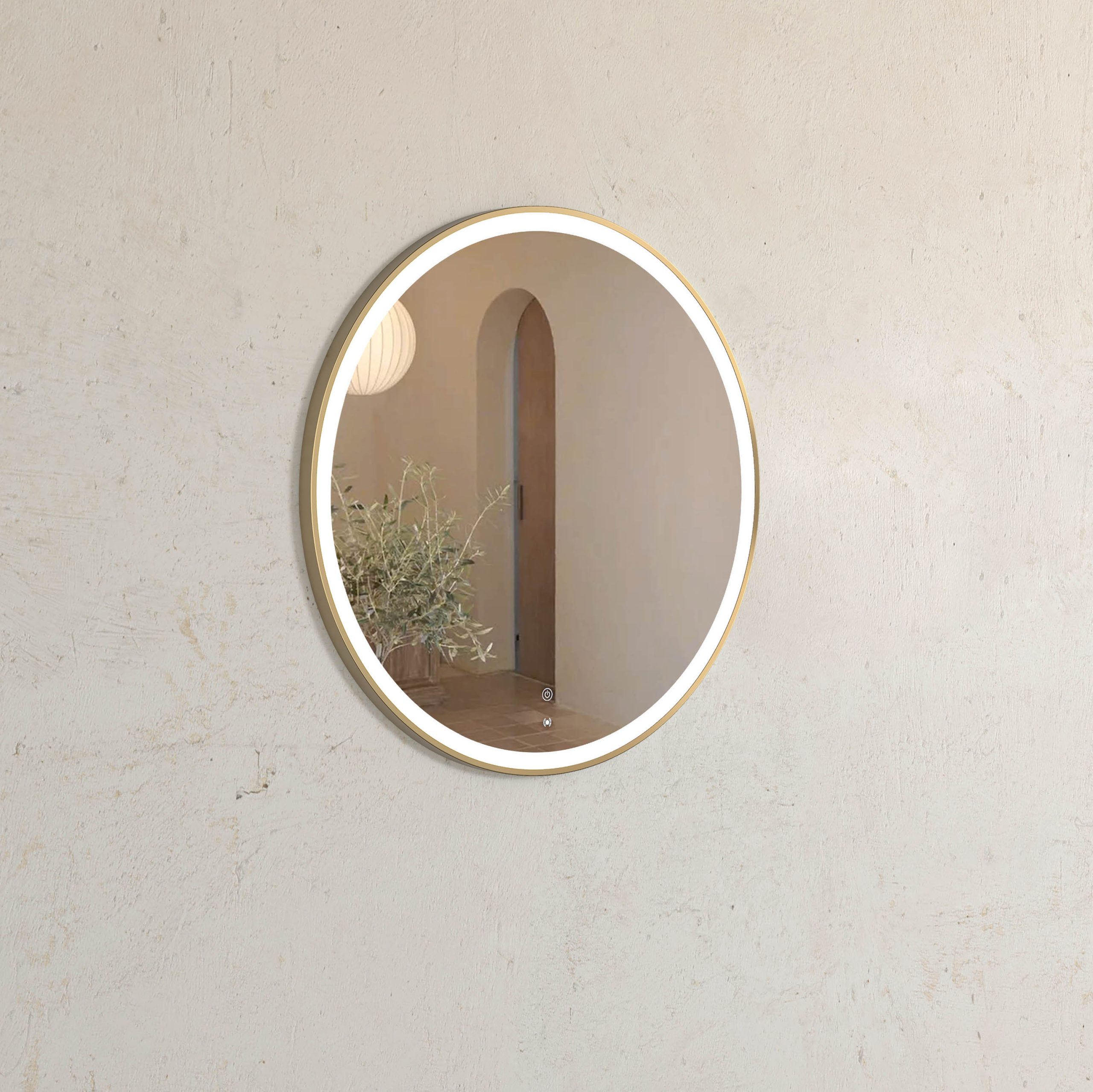 OTTI BONDI BRUSHED GOLG FRAMED LED MIRROR