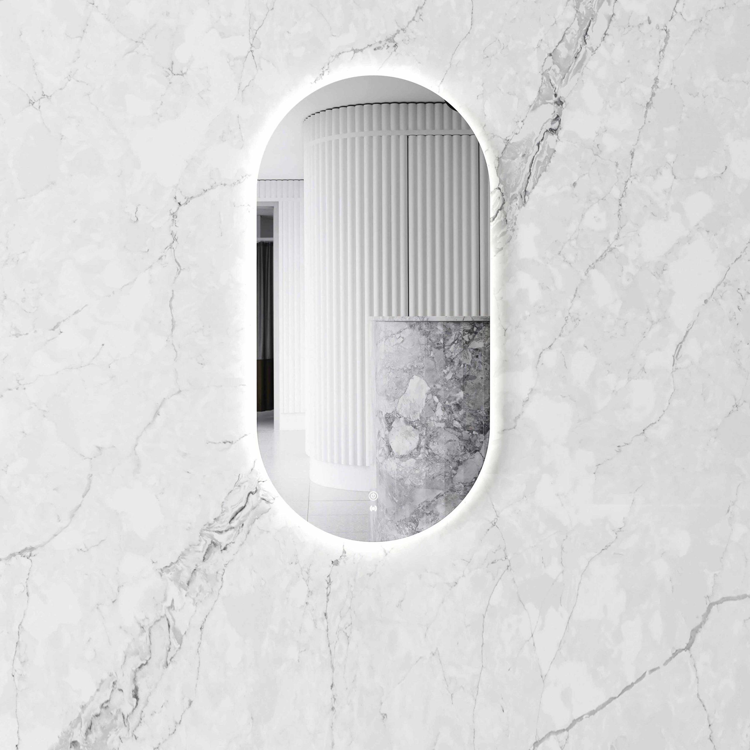 OTTI LED Noosa 900(H)x450(W) Frameless Tuffi Mirror