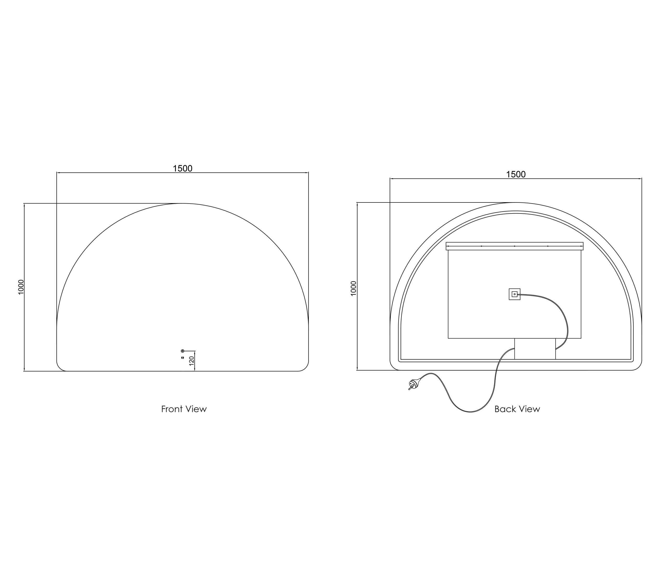 Archie LED Frameless Mirror