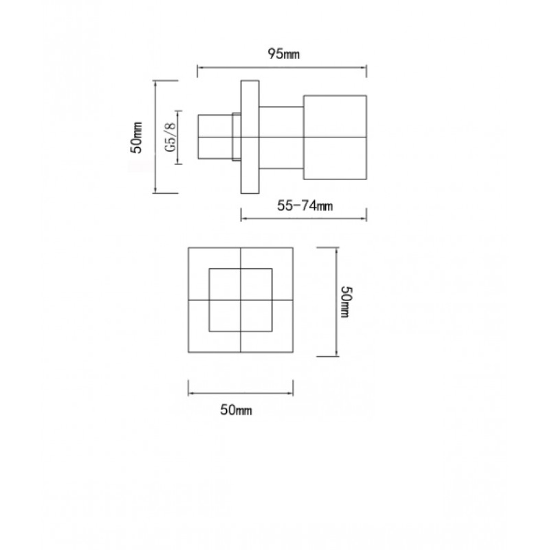 Chrome Cubic Shower Wall Taps