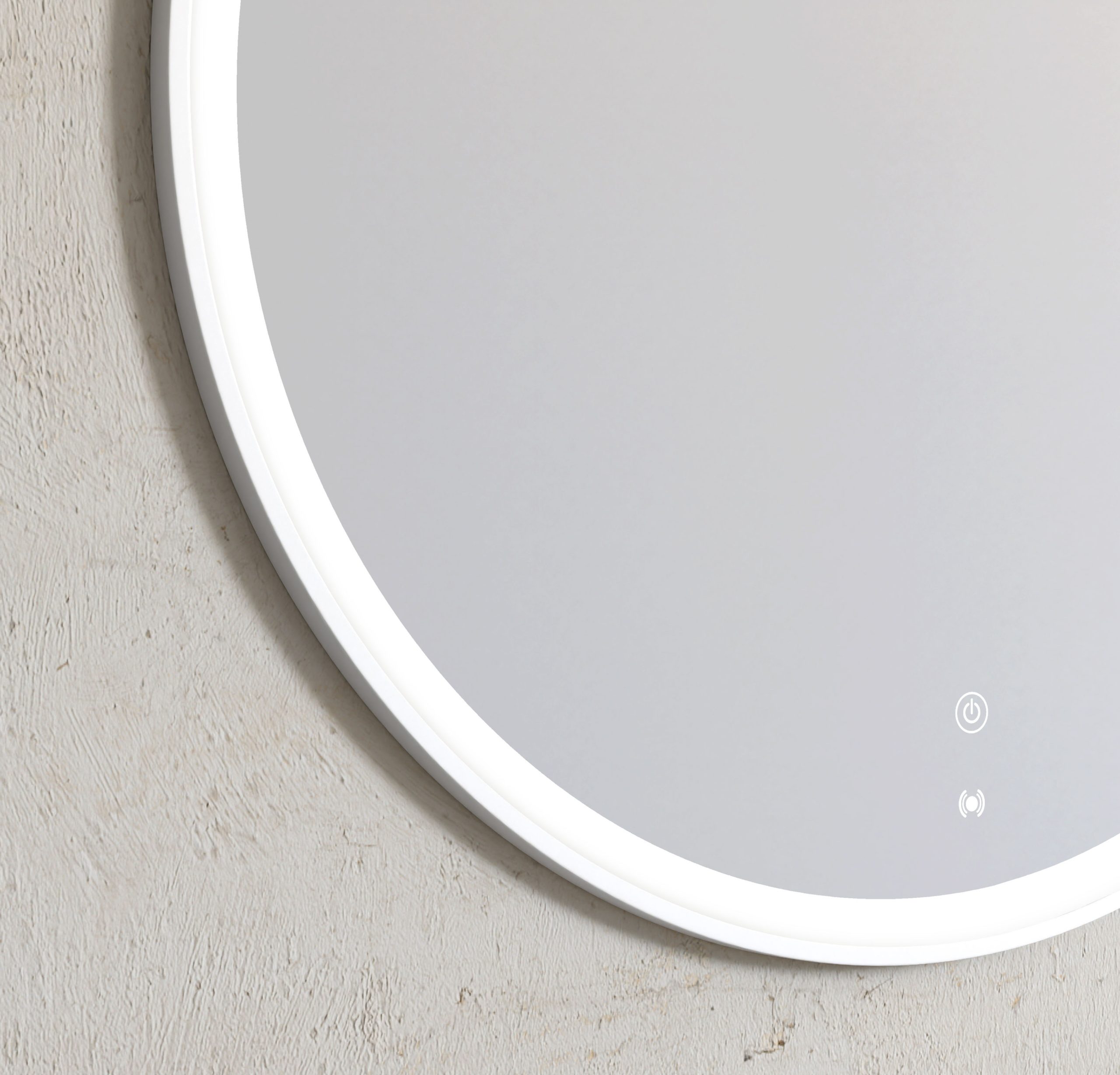 OTTI BONDI MATTE WHITE FRAMED LED MIRROR