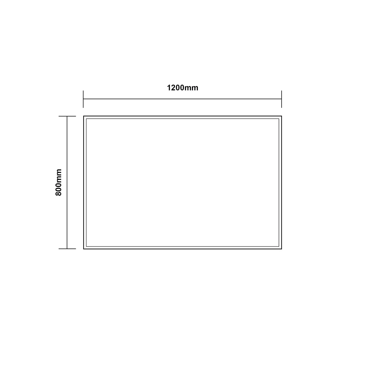 1200*800mm Sharpe Edged 3 Color Lighting Backlit LED Mirror Touch Sensor Switch Defogger Pad Wall Mounted Vertical or Horizontal