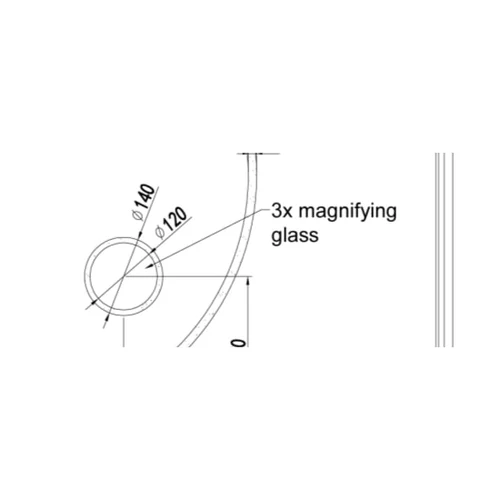 900mm Round 3 Color Lighting Frontlit Acrylic LED Mirror Touch Sensor Switch Defogger Pad Wall Mounted(Come with Magnifier)