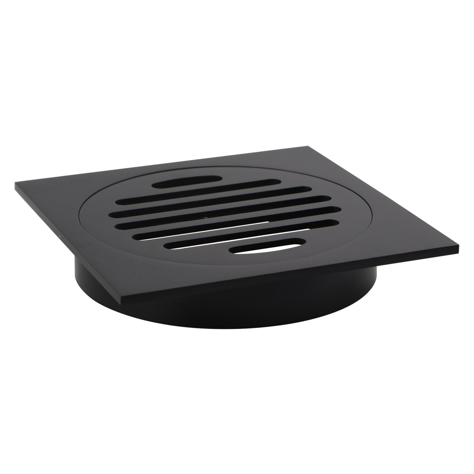 110×110mm Black Brass Floor Drain (100mm Outlet)