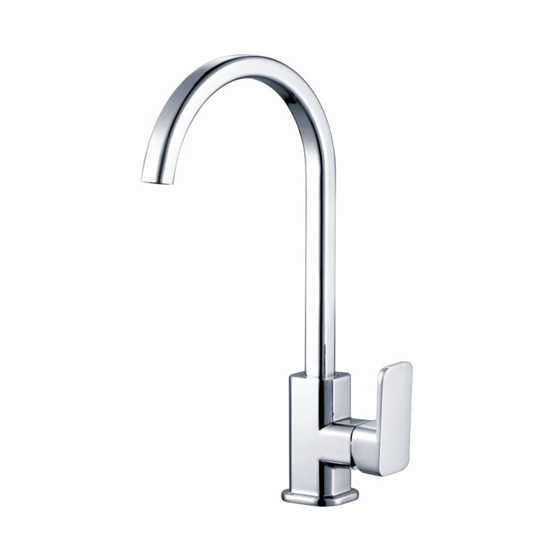 RUSHY Series Chrome Kitchen Mixer (Gooseneck Spout)