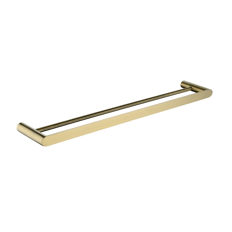 RUSHY - 600mm Brushed Brass Double Towel Rail