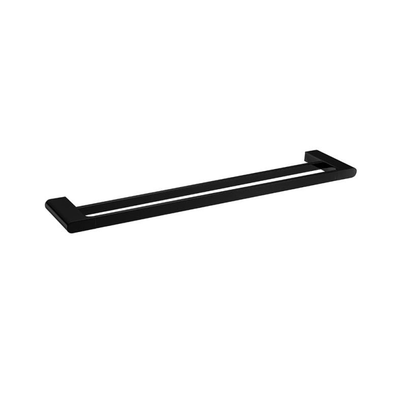 VOG - 800mm Black Double Towel Rail