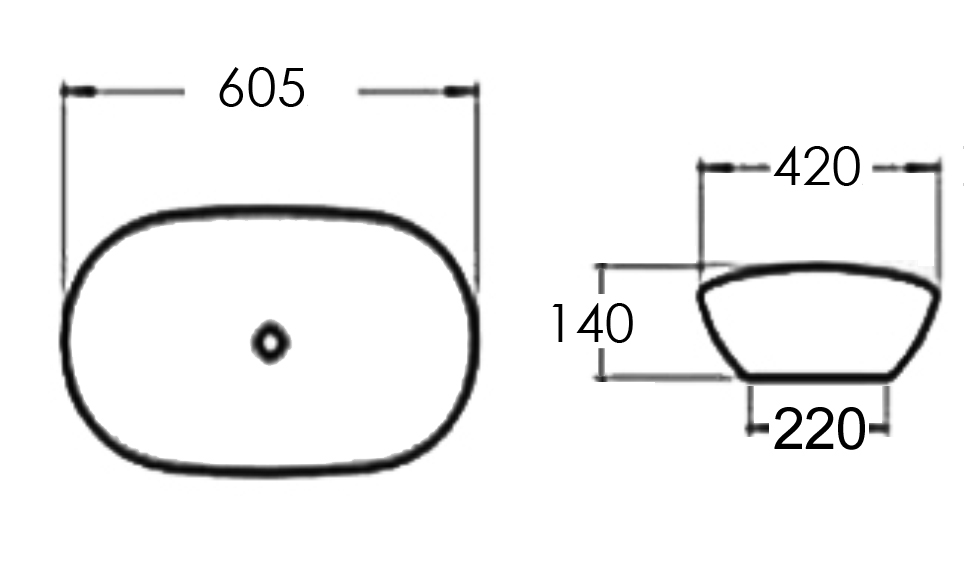 ARTIS OVAL 600X360X155 BASIN
