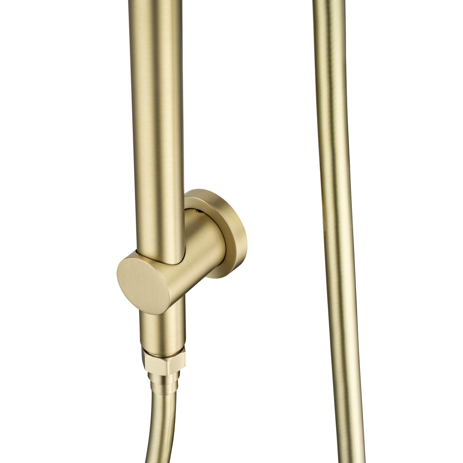 10" Light Brushed Brass Shower Station