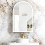 LED Archie 900(H)x600(W) White Shaving Cabinet - Premium Edition