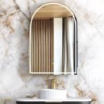 LED Archie 900(H)x600(W) Black Oak Shaving Cabinet - Premium Edition