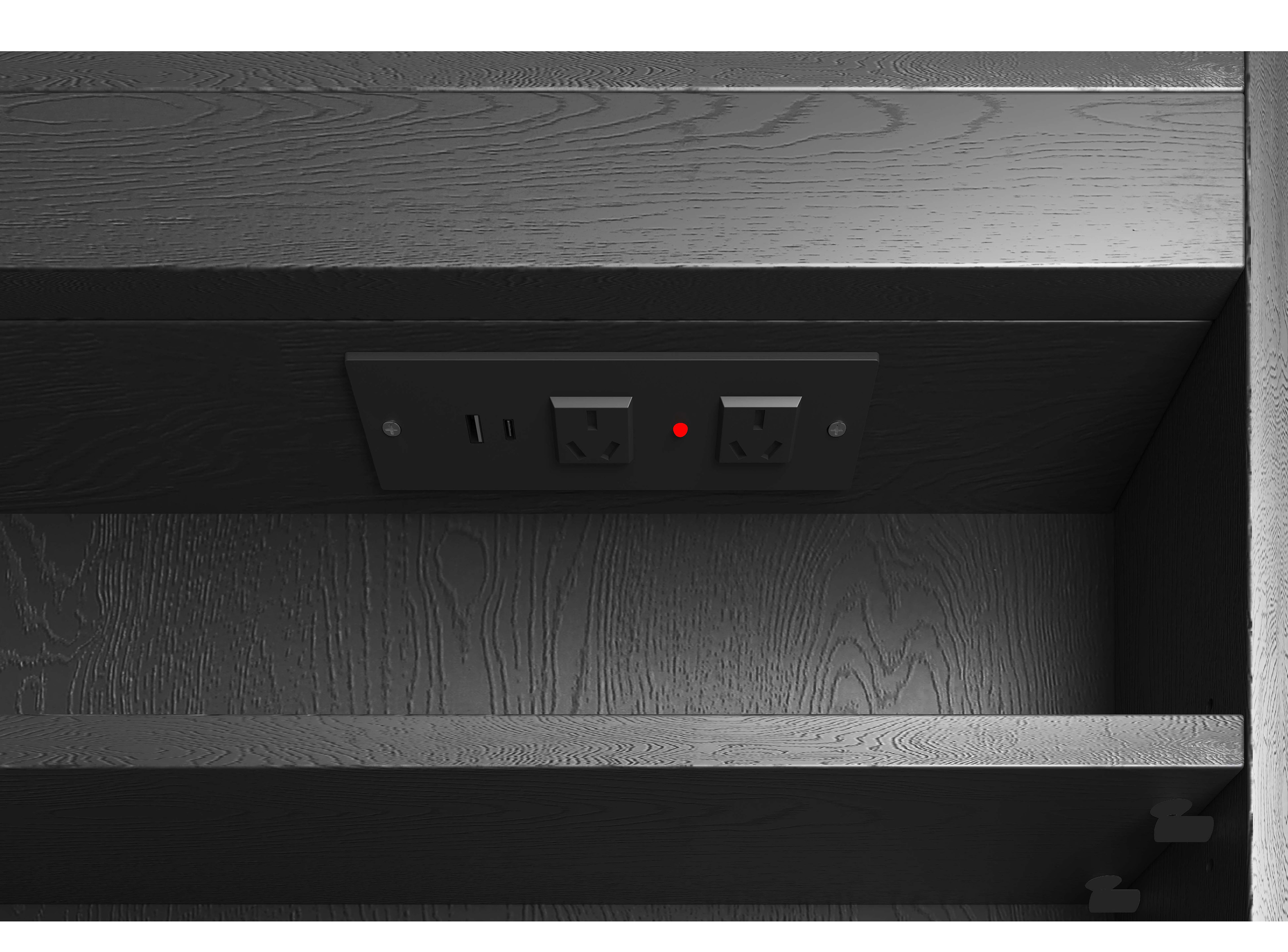 LED Archie 900(H)x600(W) Black Oak Shaving Cabinet - Premium Edition