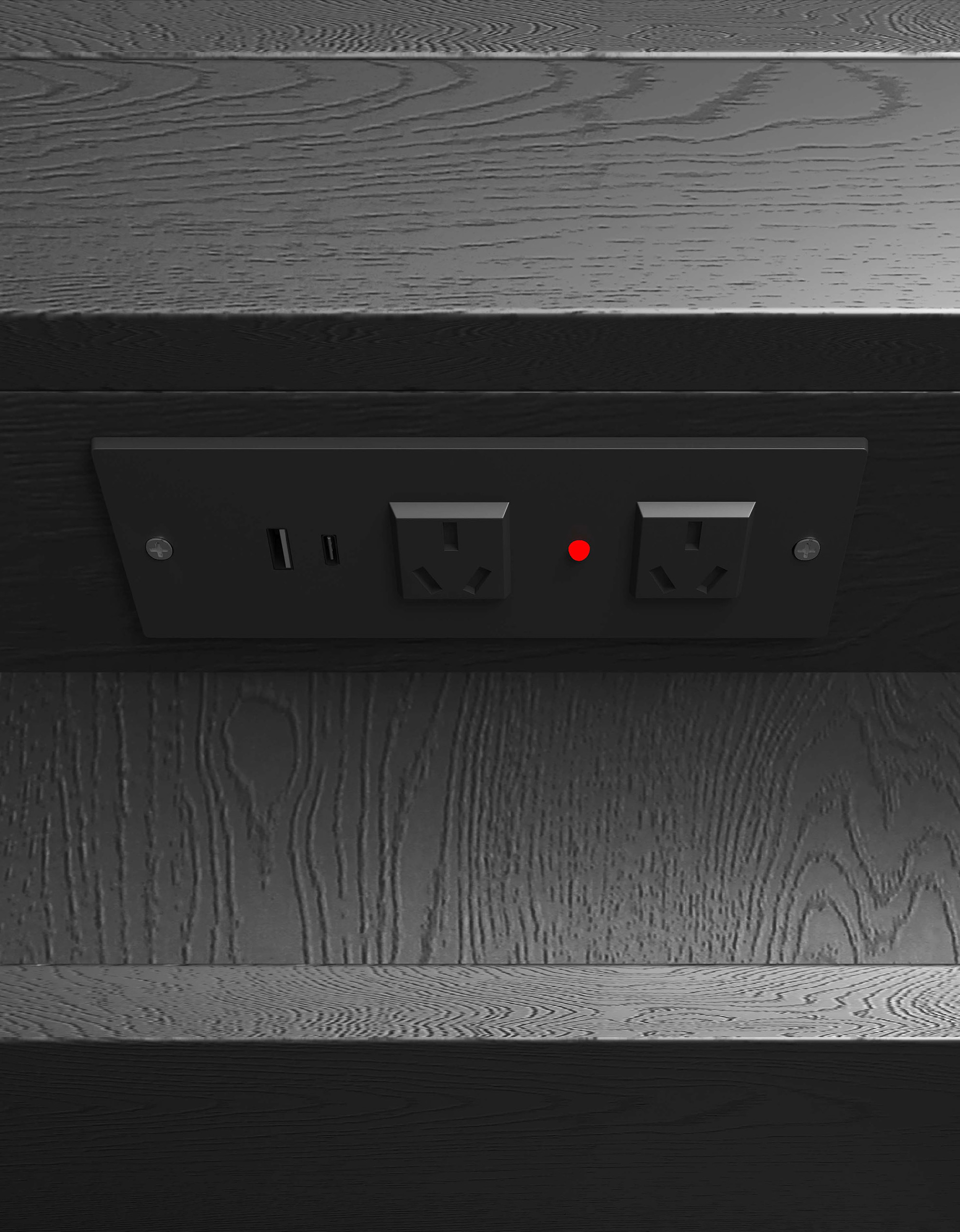 LED Bondi 1500(W)x900(H) Black Oak Shaving Cabinet - Premium Edition