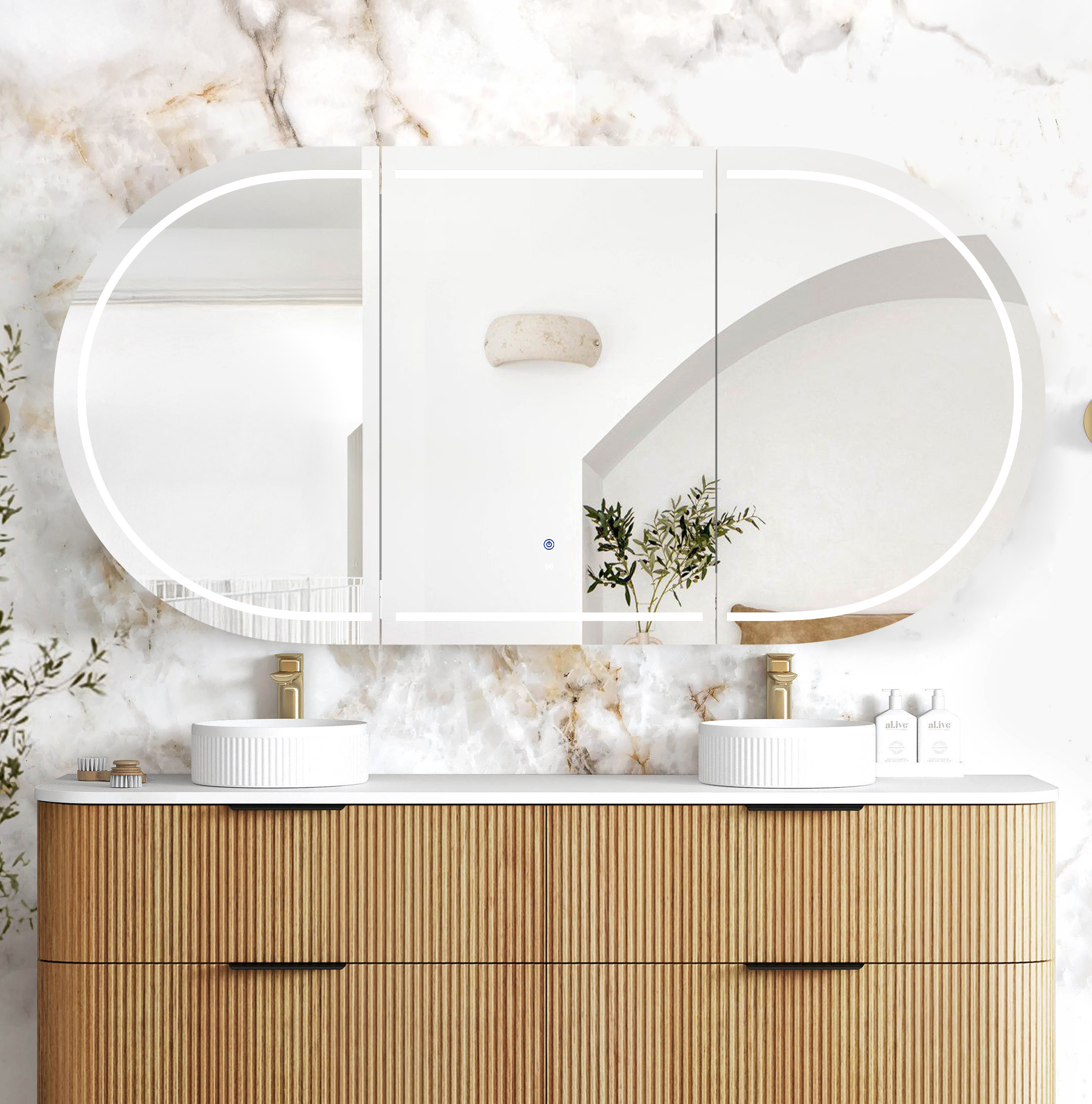 LED Bondi 1800(W)x900(H) White Shaving Cabinet - Premium Edition