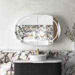 LED Bondi 900(W)x600(H) Black Oak Shaving Cabinet - Premium Edition