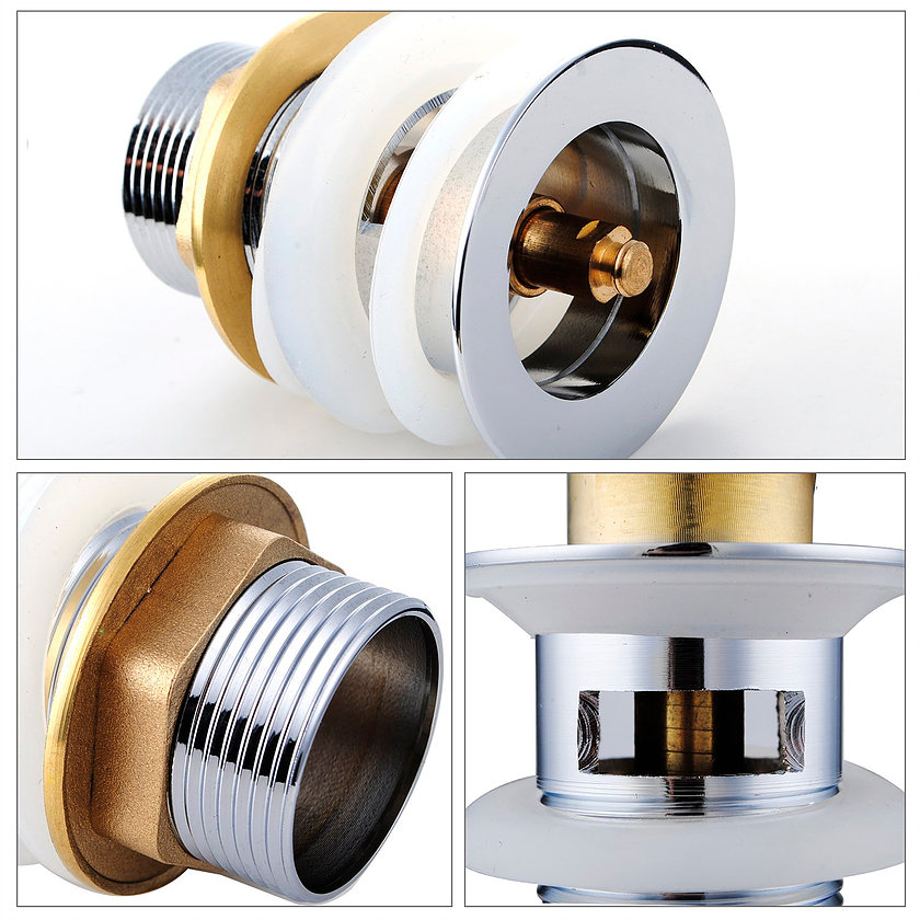 BASIN 32MM CBLACK POP UP WASTE NO OVERFLOW