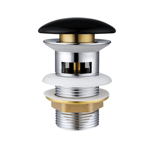 BASIN 32MM CBLACK POP UP WASTE WITH OVERFLOW