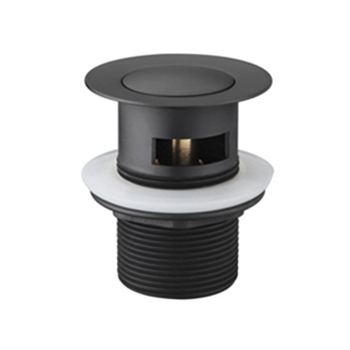 BASIN 32MM BLACK POP UP WASTE WITH OVERFLOW