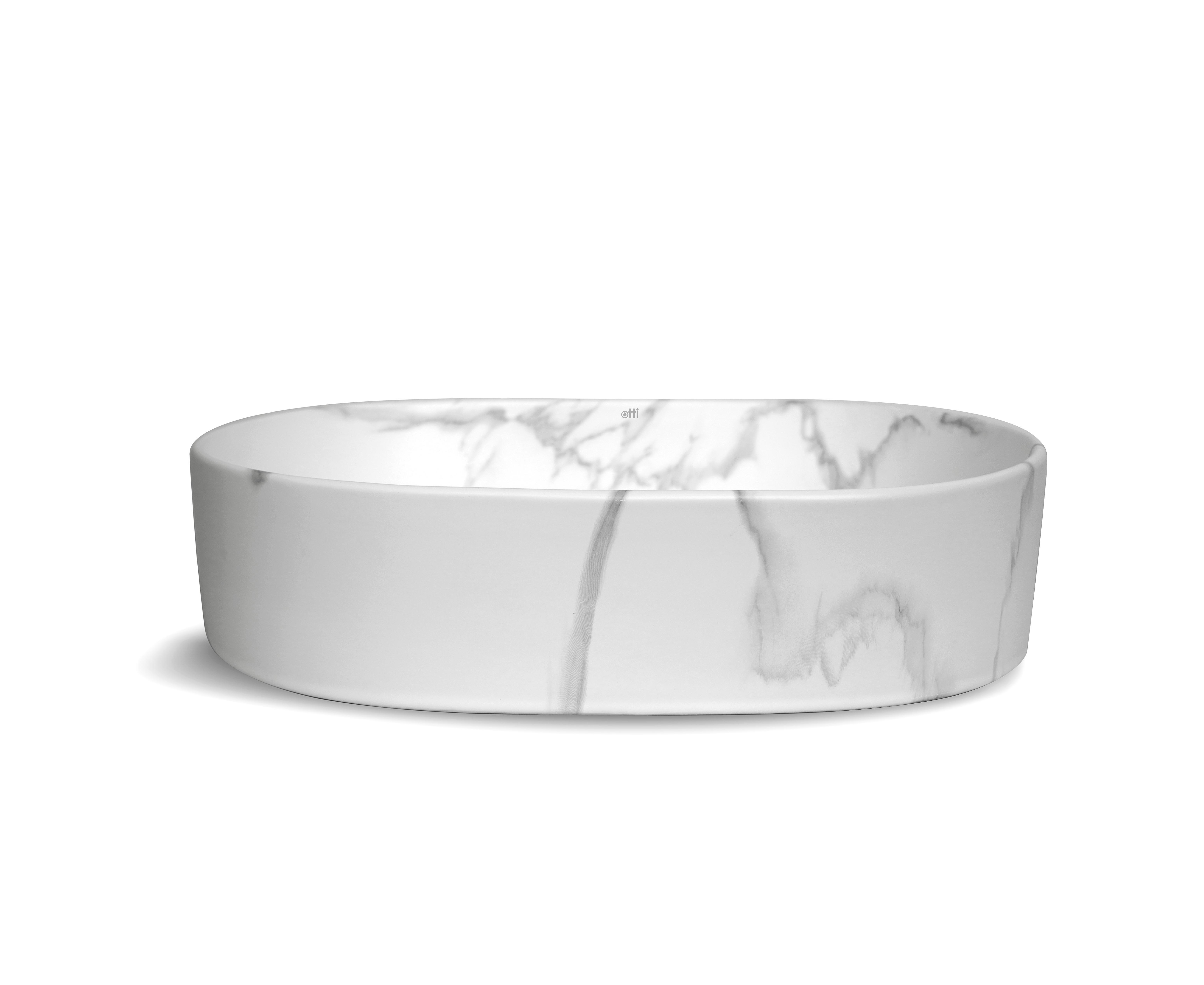 QUAY OVAL 500X330X120 MATTE CARRARA BASIN