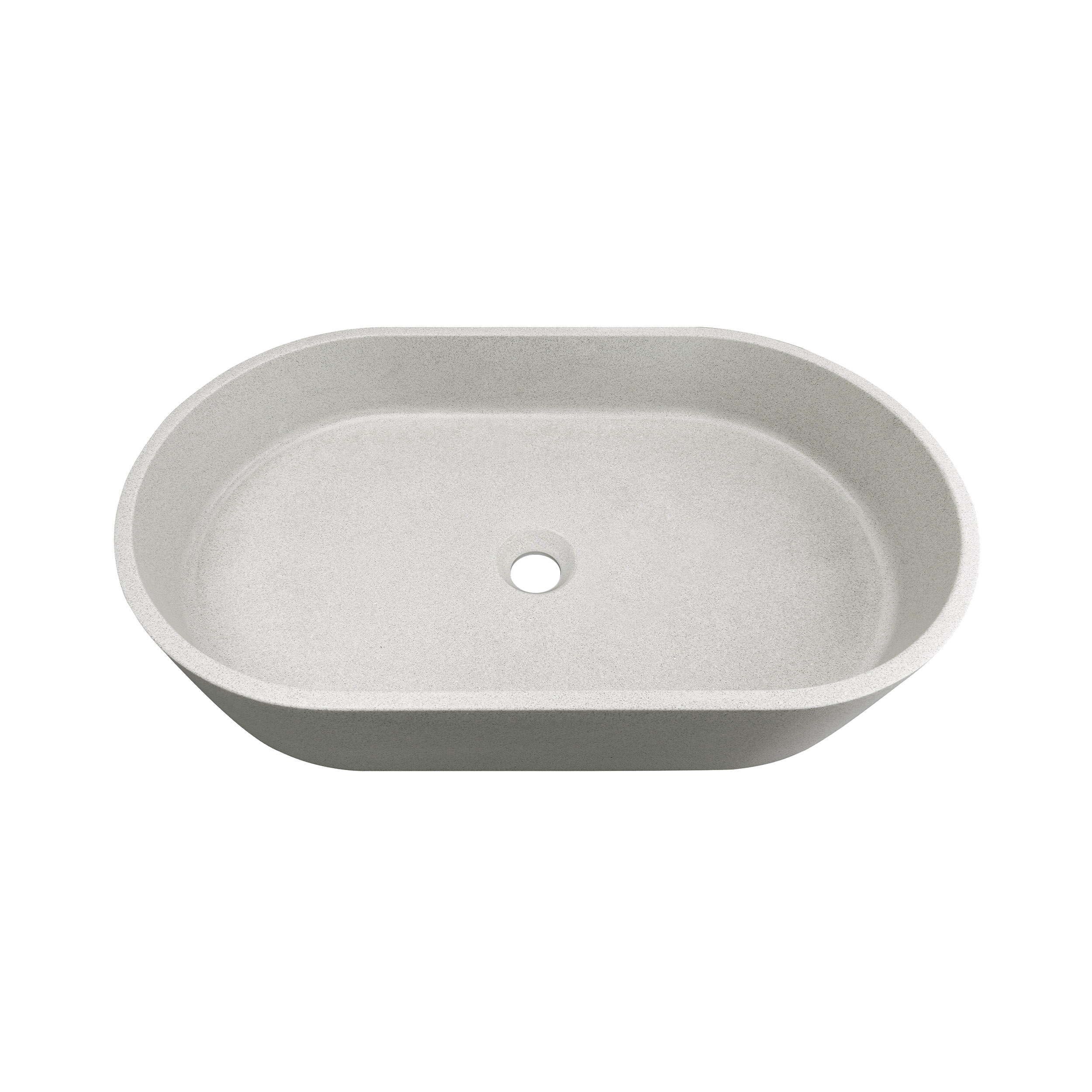 CLAYTON OVAL 600X350X120 CONCRETE LINEN BASIN