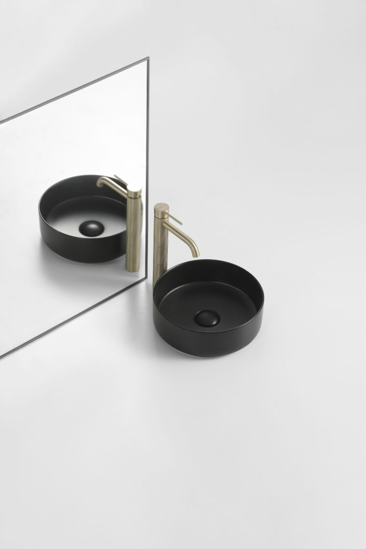 499 Round Matt Black Ceramic Above Counter Basin