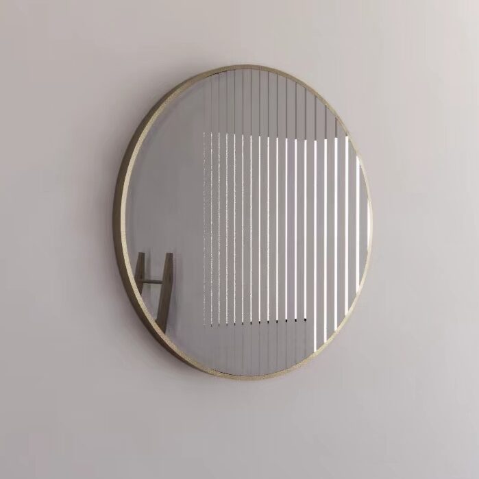 Gold Framed Round 800/600mm Mirror Wall Mounted - ME8080R-GF 800x800mm