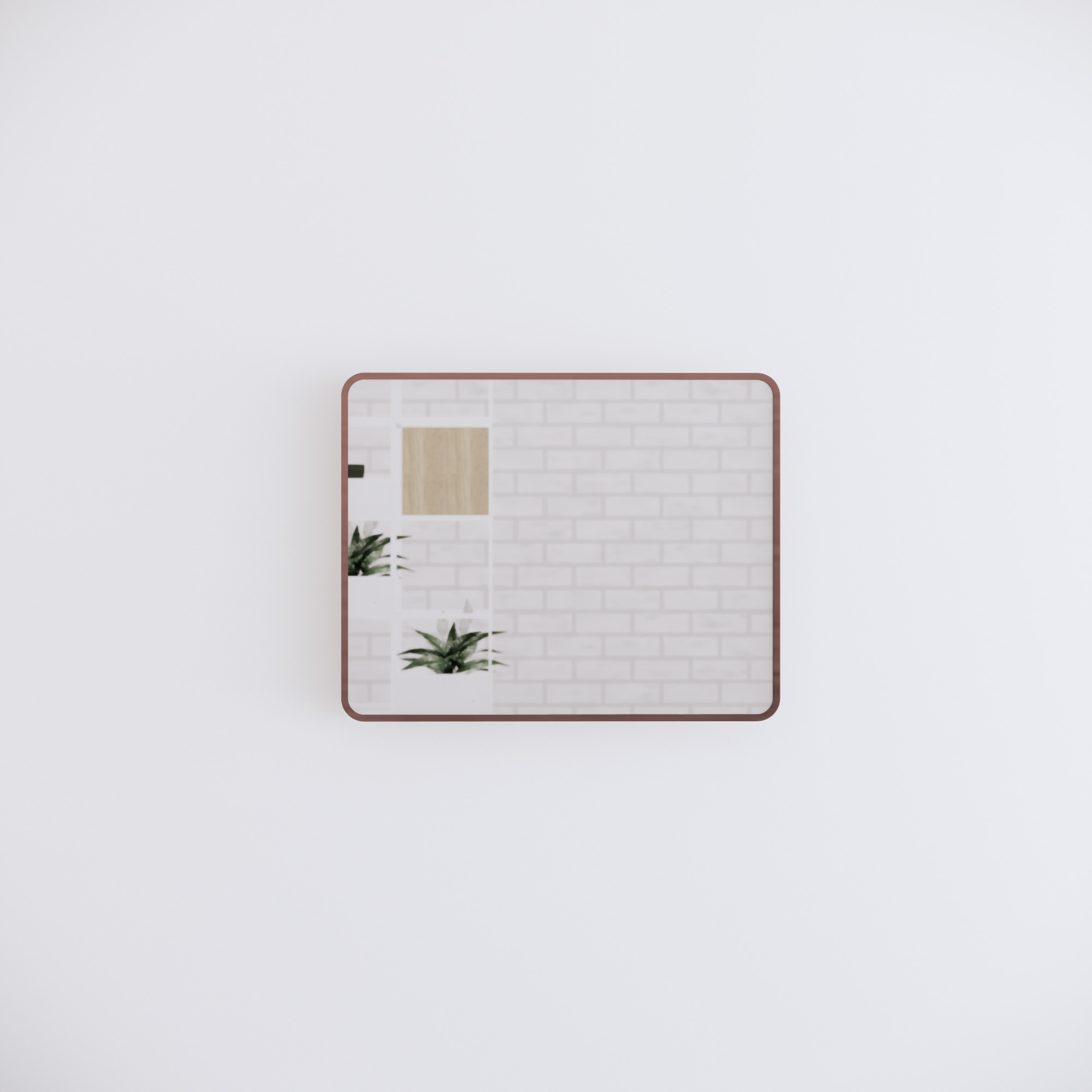 Brushed Copper Framed Mirror Rectangle Square Wall Mounted 750-1500mm - ME9075-BC 900x750mm